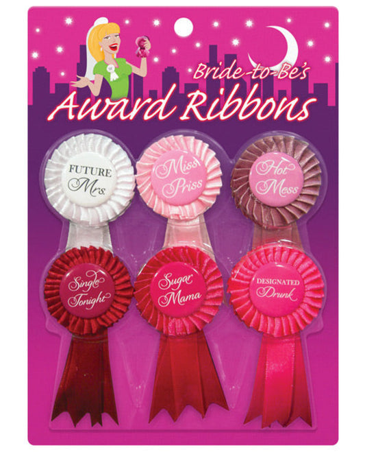 Bride To Be's Award Ribbons - Pack Of 6 Kheper Games 1657