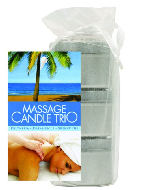 Earthly Body Massage Candle Trio Gift Bag - 2 Oz Skinny Dip, Dreamsicle, & Guavalva Earthly Body 1657