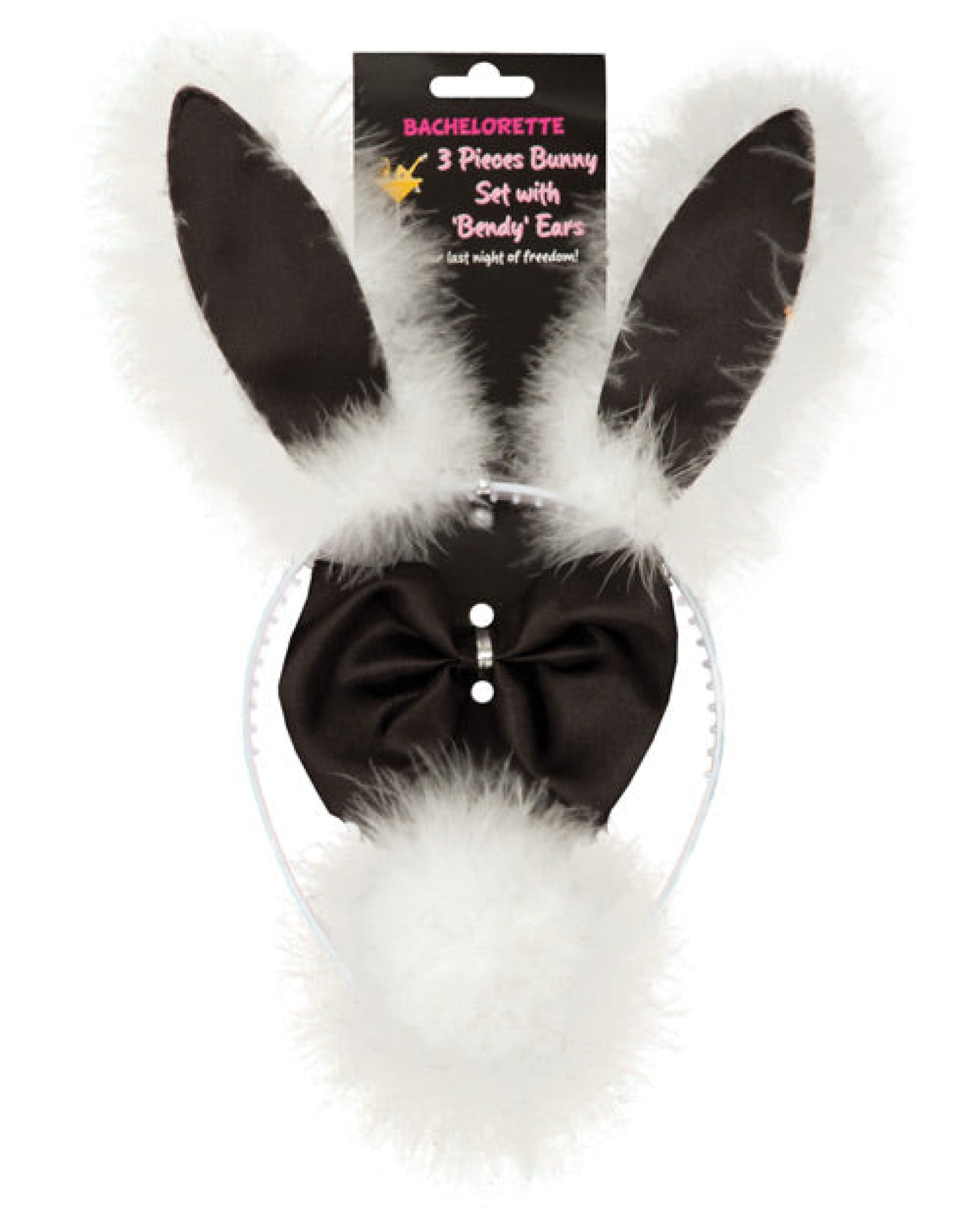 Bachelorette 3 Pc Bunny Set W-bendy Ears Omg International