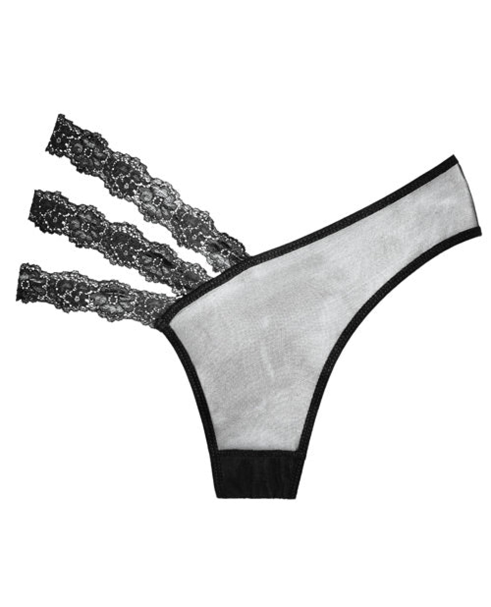 Adore Sheer & Lace Wild Orchid Panty Black O-s Allure