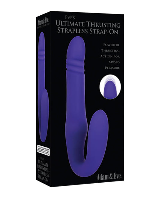 Adam & Eve Eve's Ultimate Thrusting Strapless Strap On - Purple Adam & Eve 500