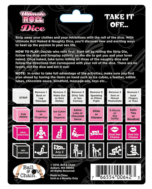 Ultimate Roll Naked & Naughty Dice Ball & Chain