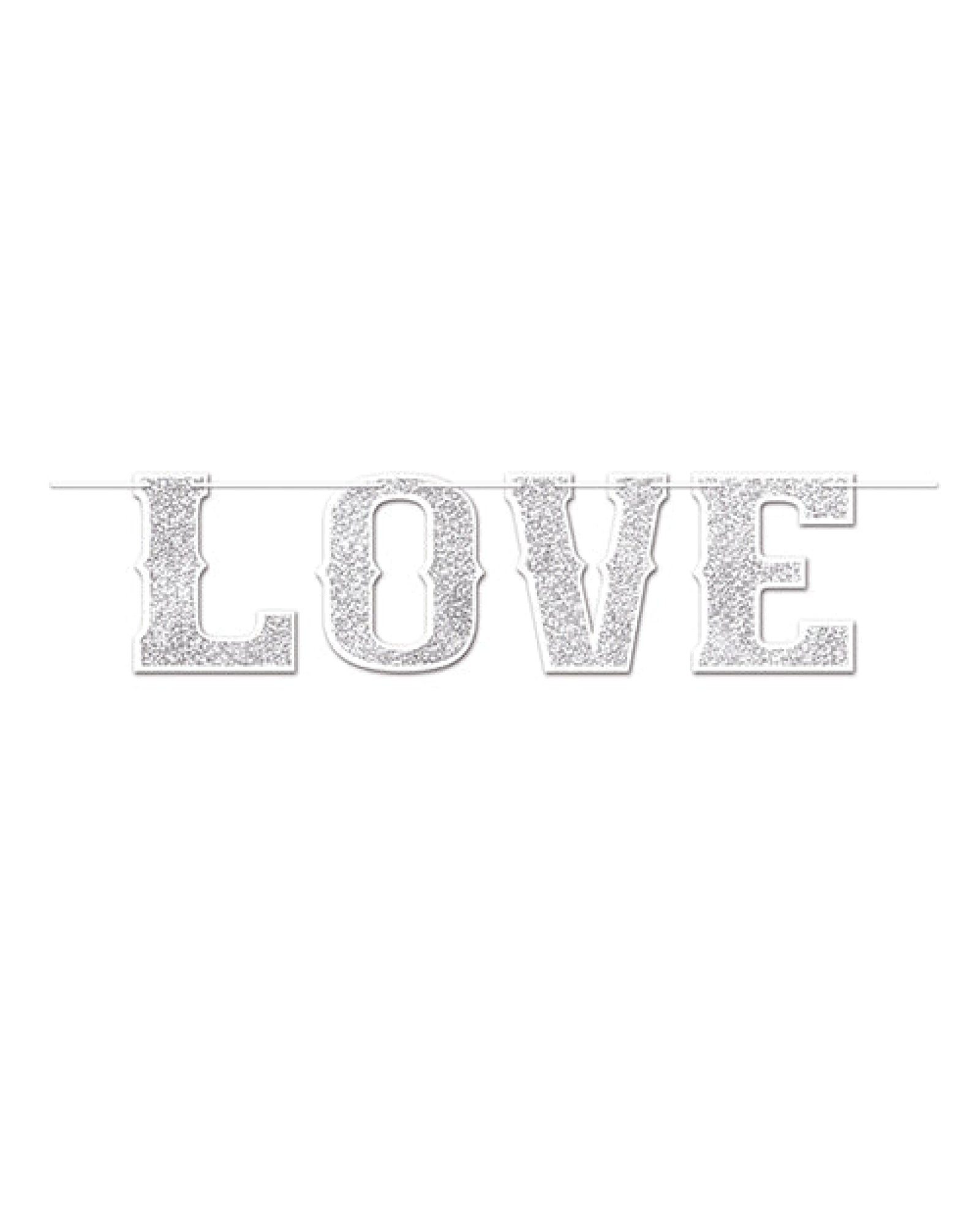 Valentines Love Streamer - Silver Beistle