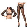Beverly Hills Naughty Girl Crotchless Front Mesh & Side Design Leggings O/s Beverly Hills Naughty Girl