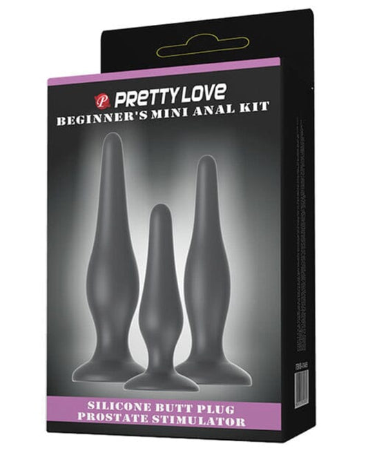 Pretty Love Beginner's Mini Anal Kit - Black Set Of 3 Pretty Love 1657