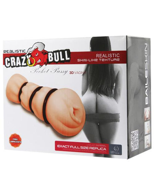 Crazy Bull Pocket Pussy Masturbator Sleeve - Ivory Liaoyang Baile Health Care Produ 500