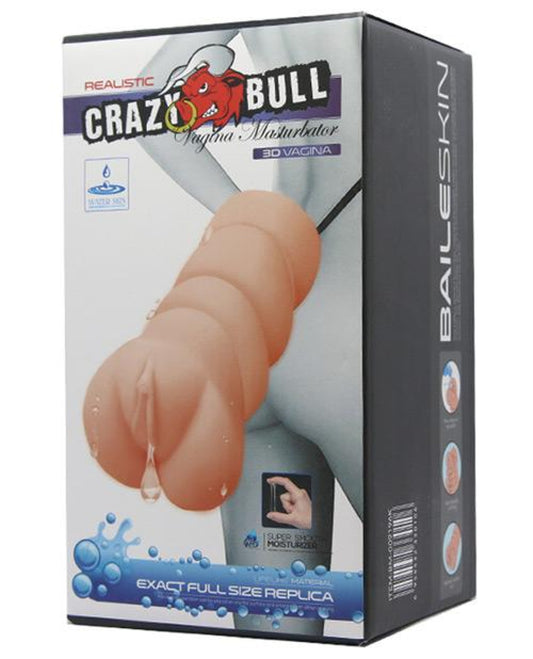 Crazy Bull No Lube Vagina Masturbator Sleeve - Ivory Crazy Bull 1657