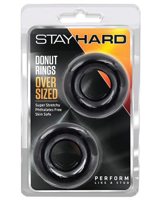 Blush Stay Hard Donut Rings - Oversized Pack Of 2 Blush Novelties 1657