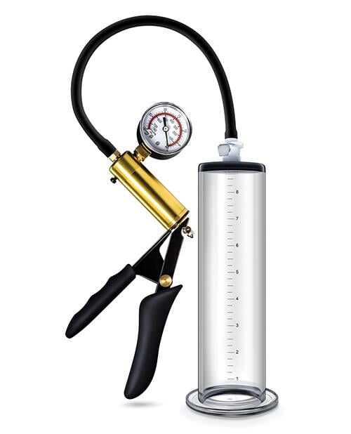 Blush Performance Vx6 Vacuum Penis Pump W-brass Pistol & Pressure Gauge - Clear Blush