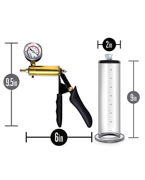 Blush Performance Vx6 Vacuum Penis Pump W-brass Pistol & Pressure Gauge - Clear Blush