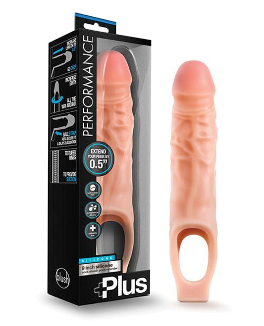 Blush Performance Plus Silicone Cock Sheath Penis Extender - Flesh Blush Novelties 500