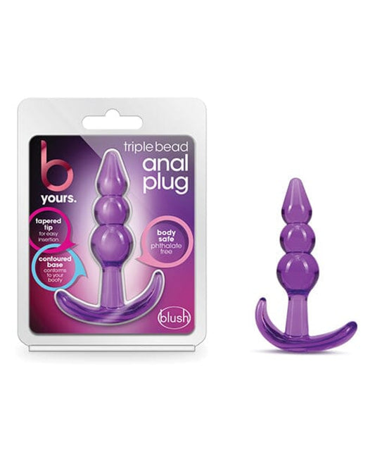 Blush B Yours Triple Bead Anal Plug - Purple Blush Novelties 1657
