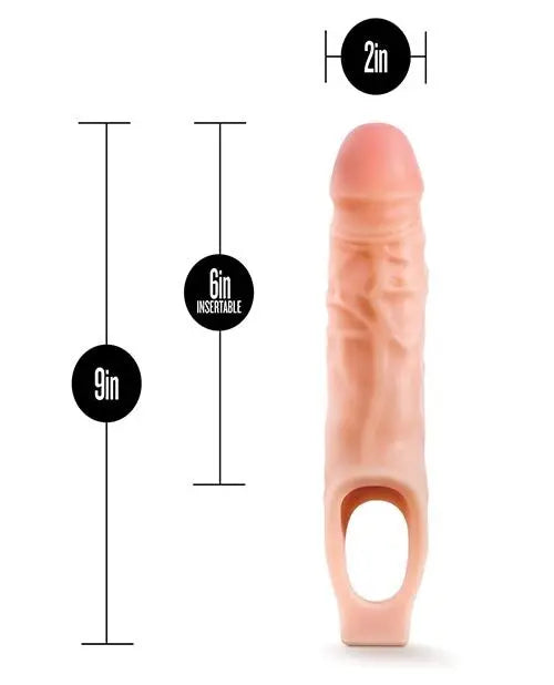 Blush Performance 9" Cock Sheath Penis Extender - Flesh Blush Novelties