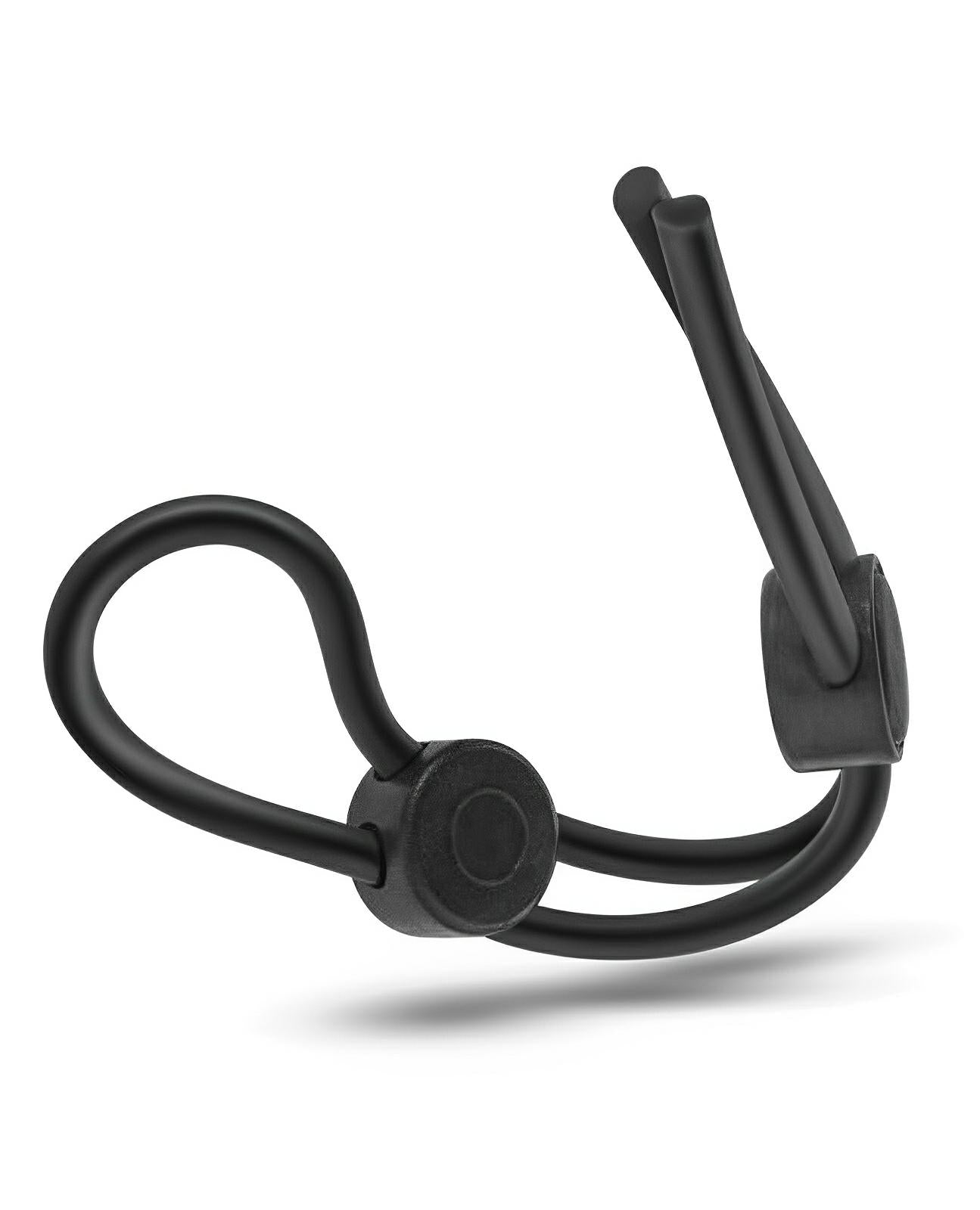 Blush Stay Hard Silicone Double Loop Cock Ring - Black Blush