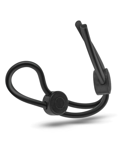 Blush Stay Hard Silicone Double Loop Cock Ring - Black Blush