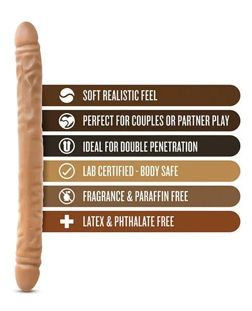 Blush Dr. Skin 18" Double Dildo - Mocha Blush Novelties