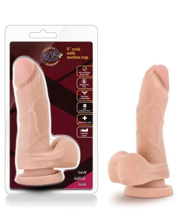 Blush X5 5" Cock W-flexible Spine - Beige Blush
