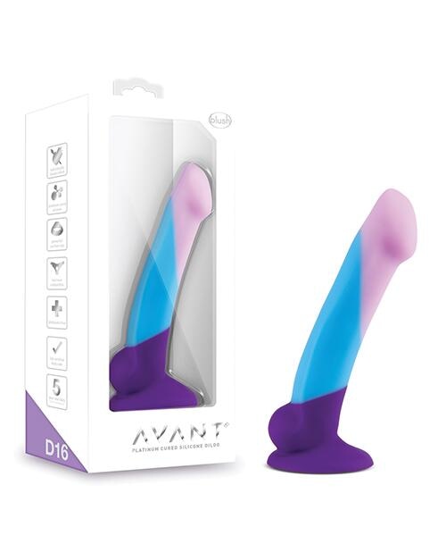 Blush Avant D16 Silicone Dildo - Purple Haze Blush Novelties