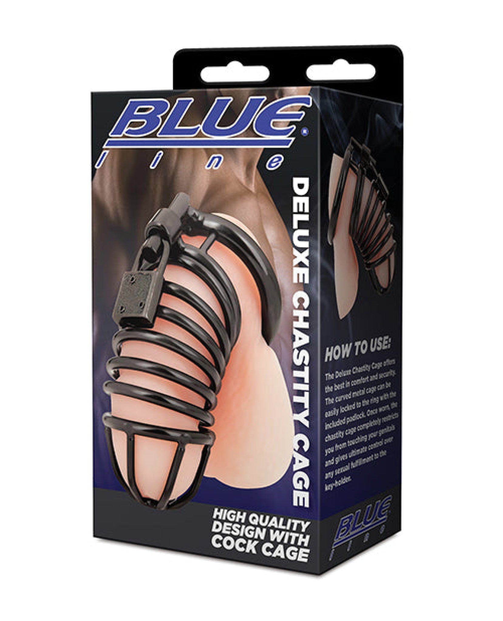Blue Line Deluxe Chastity Cage Blue Line