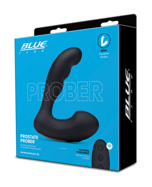 Blue Line Vibrating Prostate Prober W-remote - Black Blue Line 1657