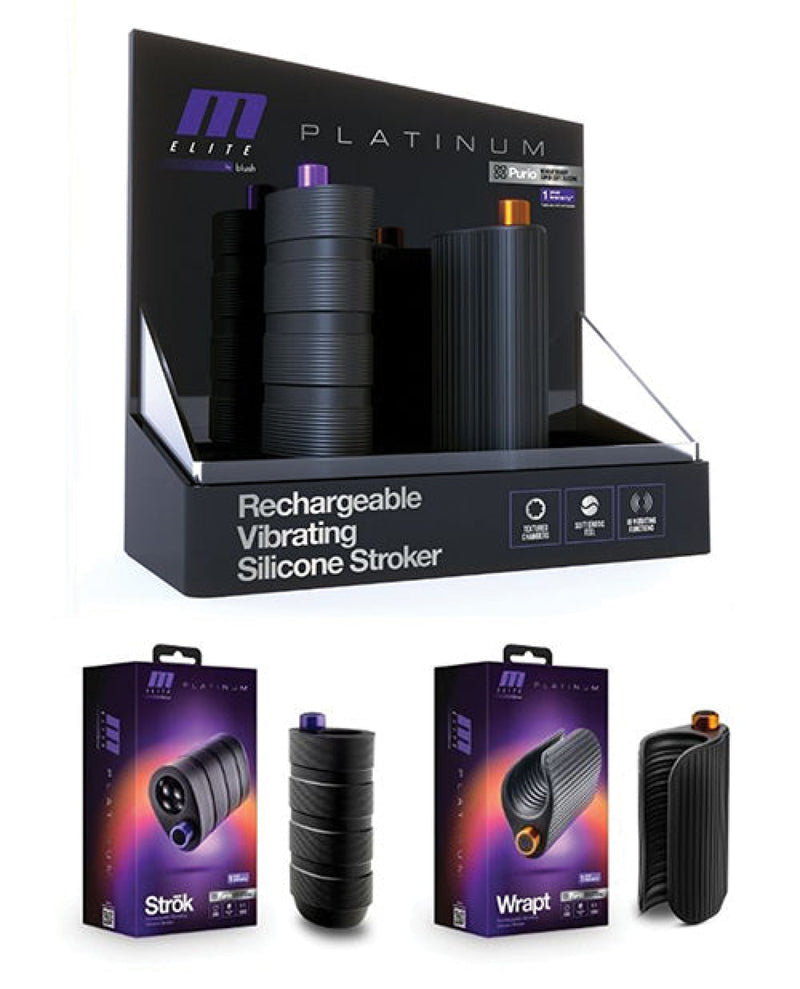 Blush M Elite Platinum Vibrating Merchandising Kit Blush