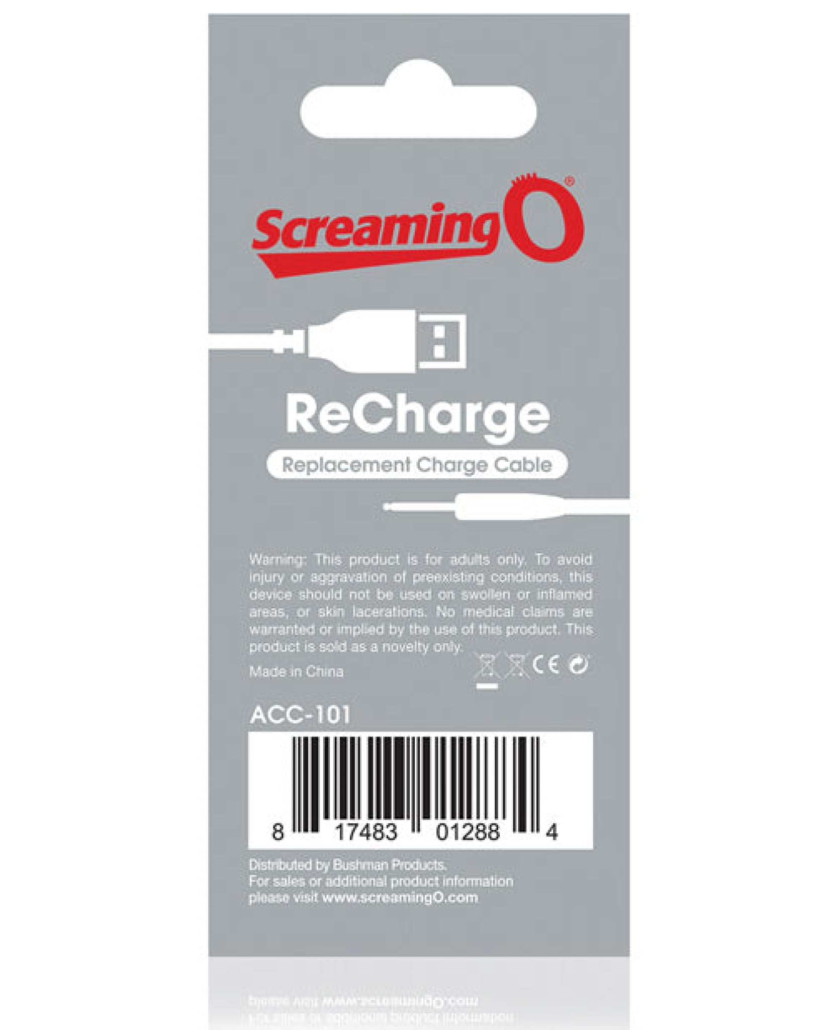 Screaming O Recharge Charging Cable - White Screaming O