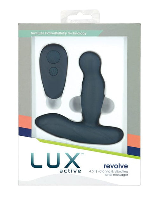 Lux Active Revolve 4.5" Rotating & Vibrating Anal Massager - Dark Blue BMS 1657