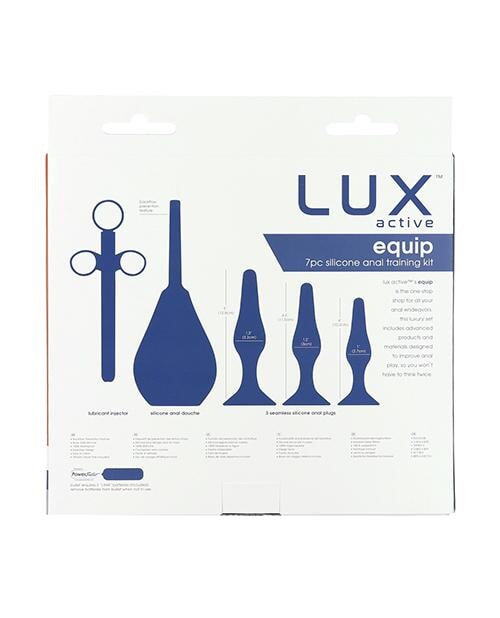 Lux Active Equip Silicone Anal Training Kit - Dark Blue BMS