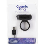Cosmic Cock Ring W-rechargeable Bullet - 9 Functions Black BMS
