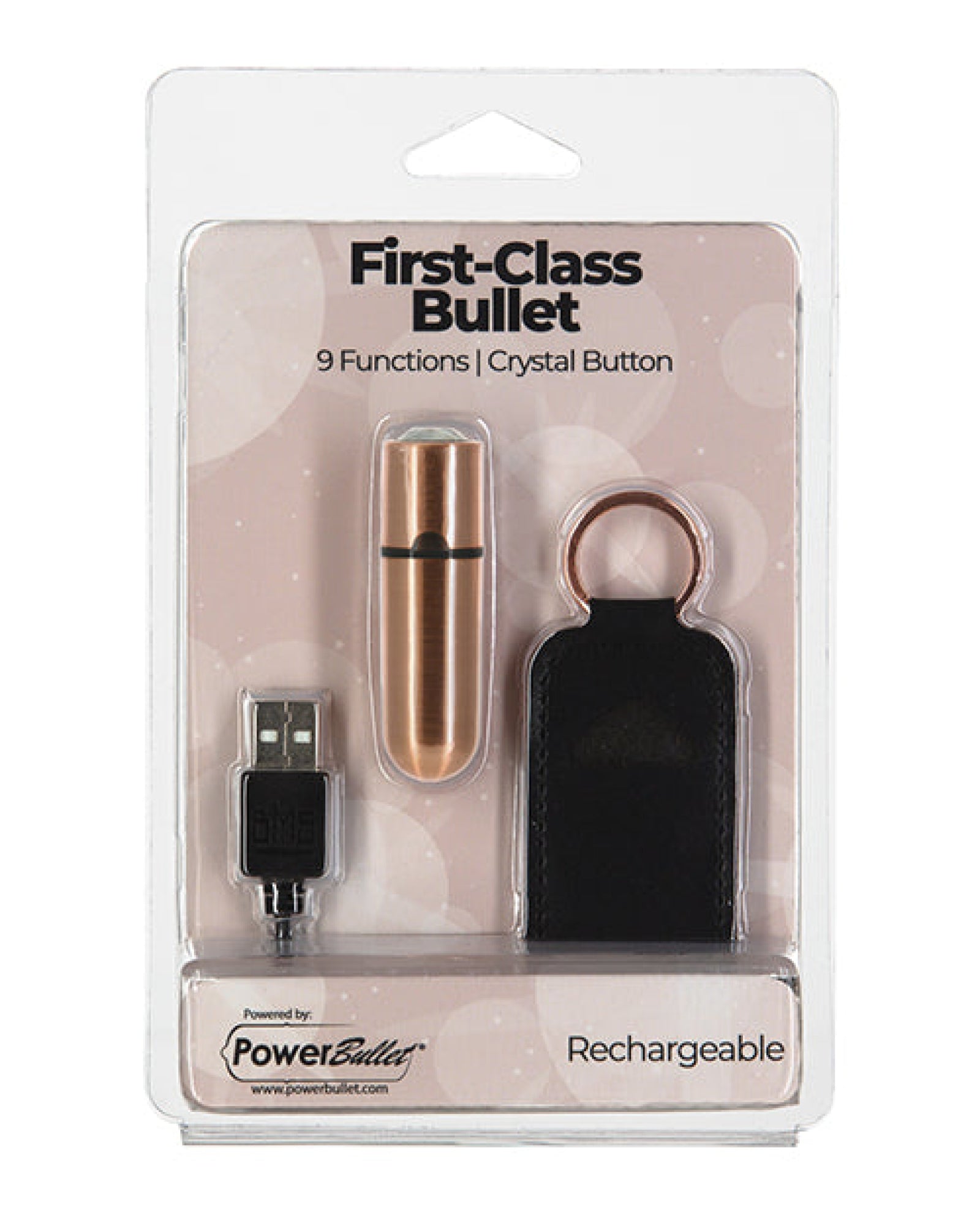 First Class Mini Rechargeable Bullet W/crystal - 9 Functions BMS