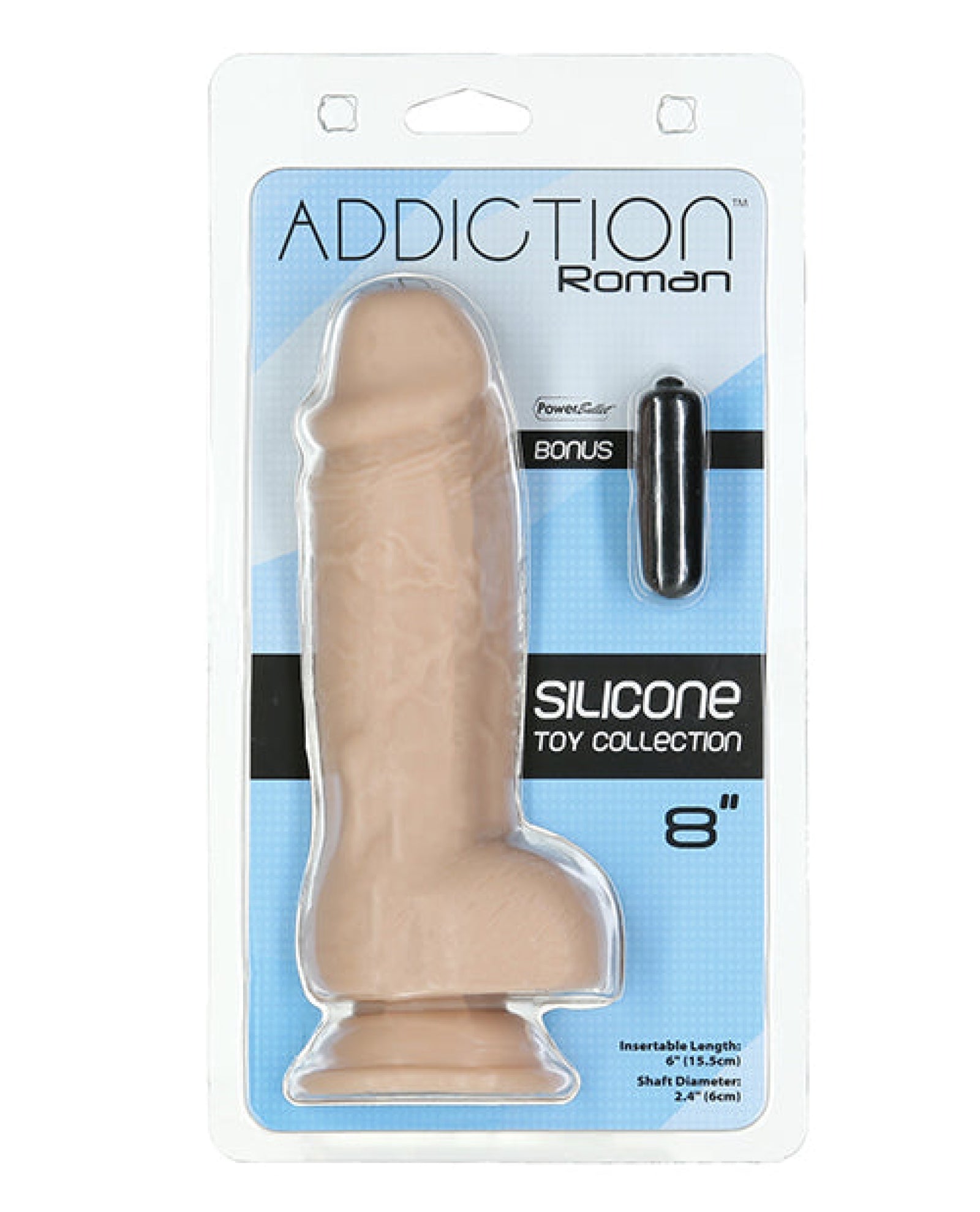 Addiction 8" Roman Dildo - Beige BMS