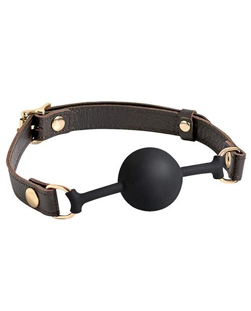 Spartacus Silicone Ball Gag - Brown Leather Strap Ball Spartacus 1657