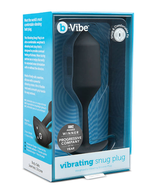 B-vibe Vibrating Weighted Snug Plug Xl - 247 G Black B-vibe 1657