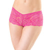 Low Rise Stretch Scallop Lace Booty Short Coquette