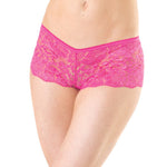 Low Rise Stretch Scallop Lace Booty Short Coquette