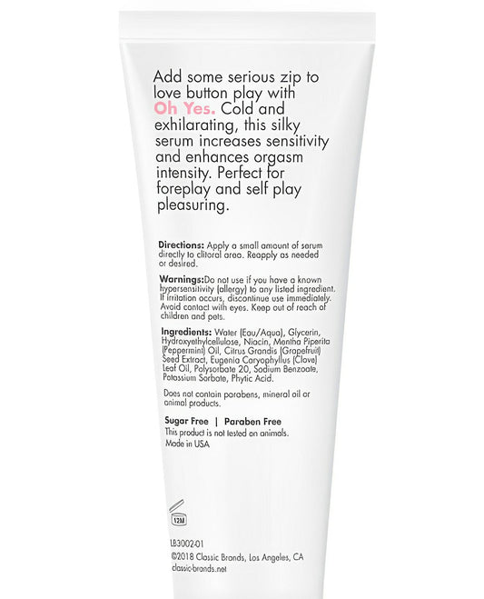 Cgc Oh Yes Clitoral Cooling Stimulant - 1 Oz Classic Brands