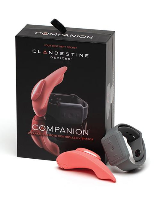 Clandestine Devices Companion Panty Vibe W-wearable Remote - Coral Clandestine 500