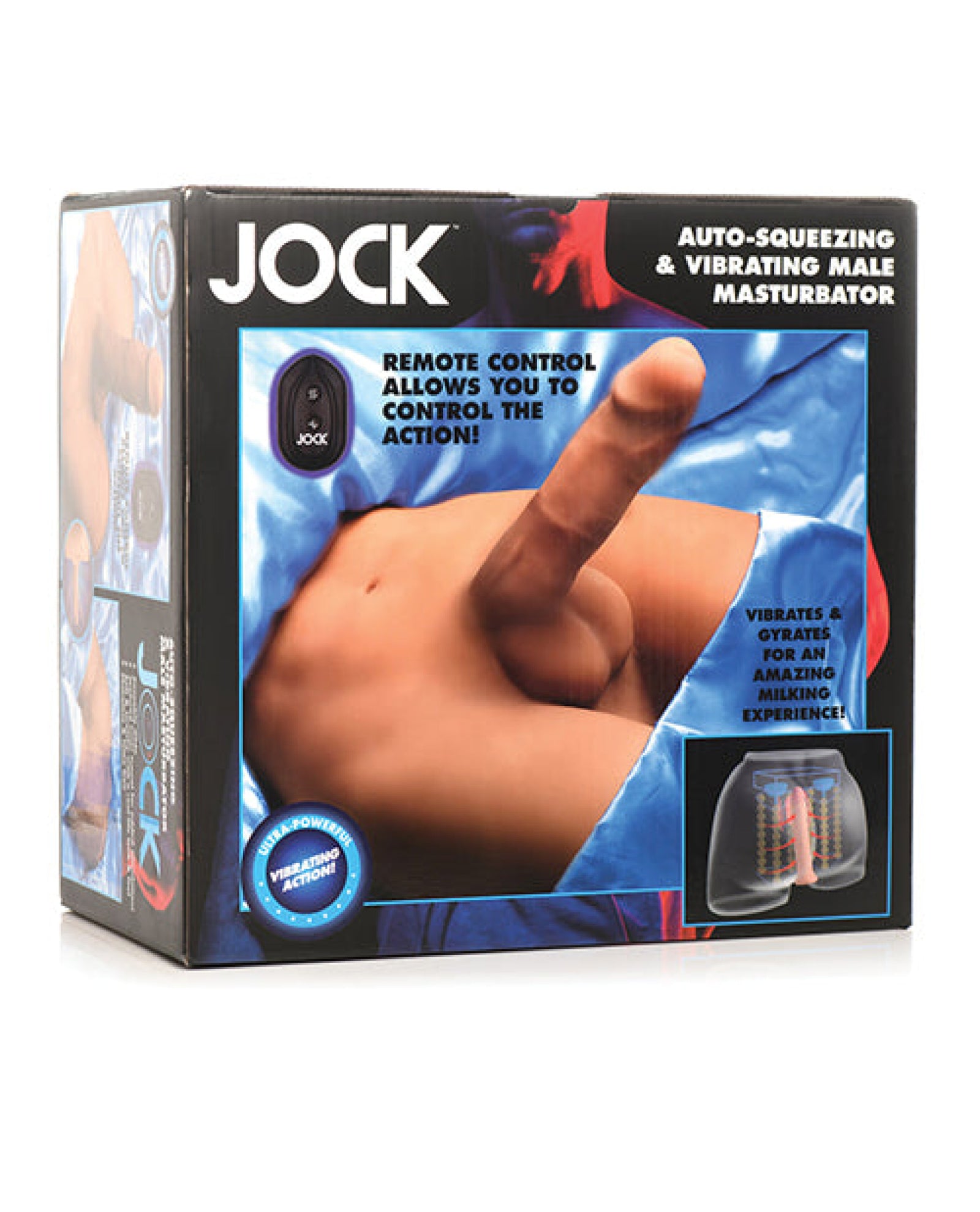 Curve Toys Jock Vibrating & Squeezing Male Masturbator W/poseable Dildo Curve Toys