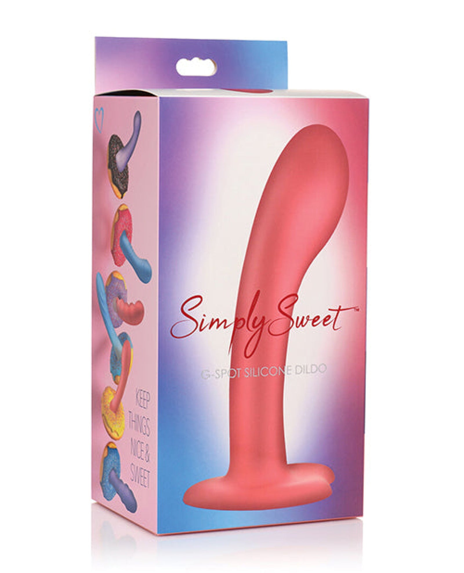 Curve Toys Simply Sweet 7" G Spot Silicone Dildo - Pink Curve Toys