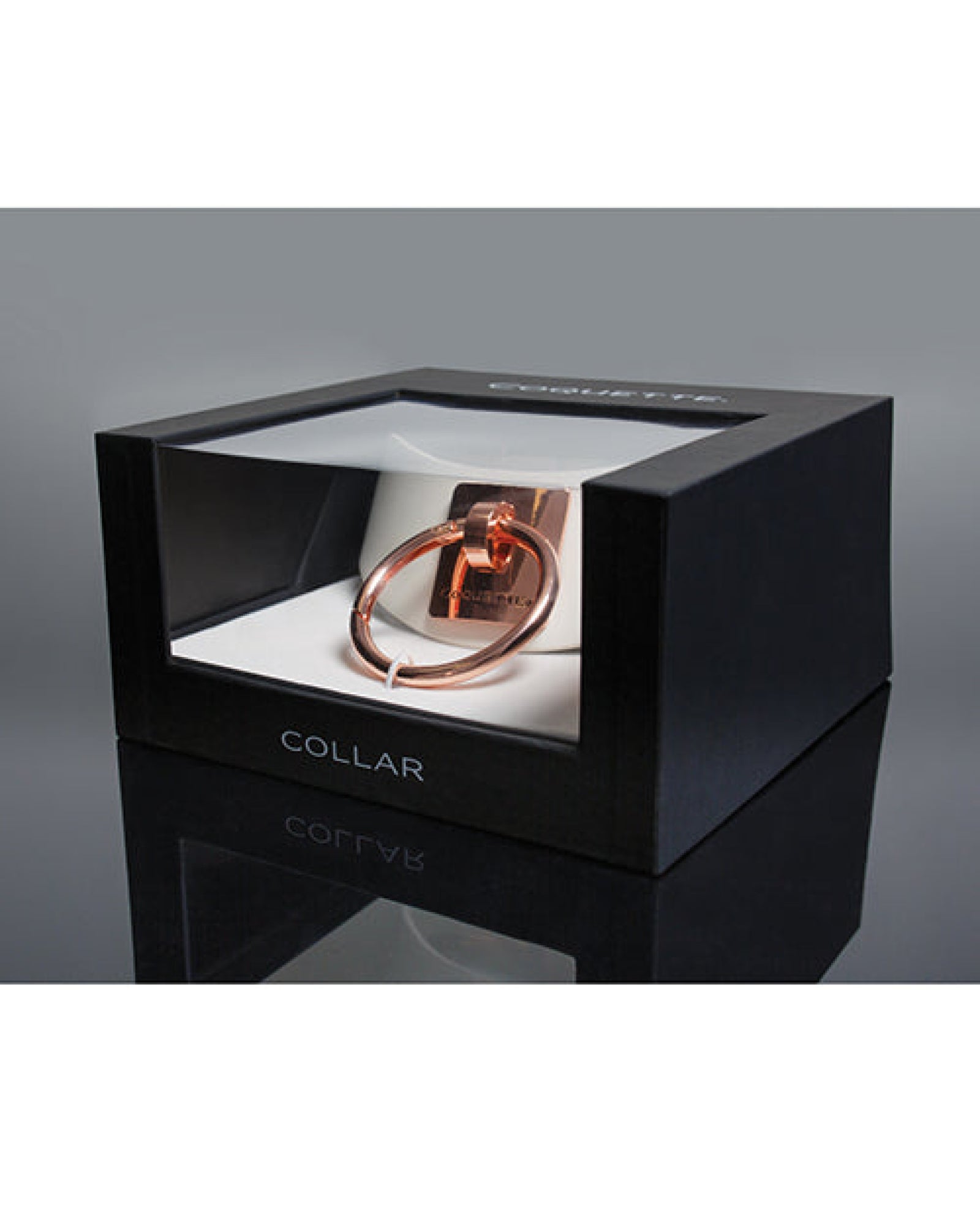 Pleasure Collection Adjustable Collar - White/rose Gold Coquette
