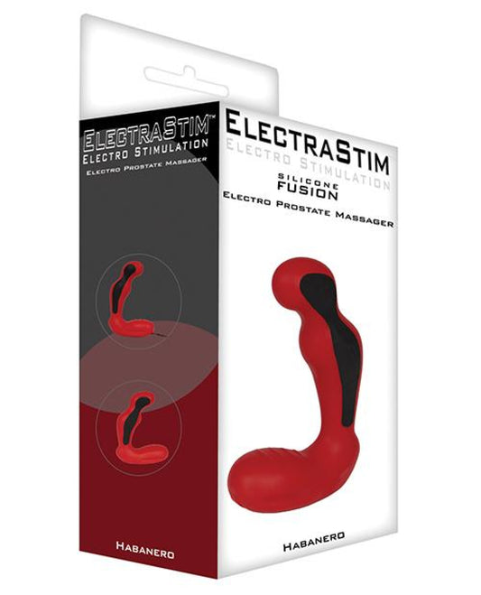 Electrastim Silicone Fusion Habanero Prostate Massager - Red-black Electrastim 1657