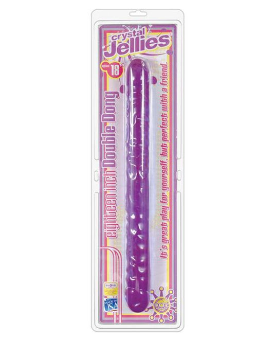 Crystal Jellies 18" Double Dong - Purple Doc Johnson 500