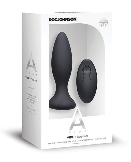 A Play Rechargeable Silicone Beginner Anal Plug W/remote Doc Johnson 1657