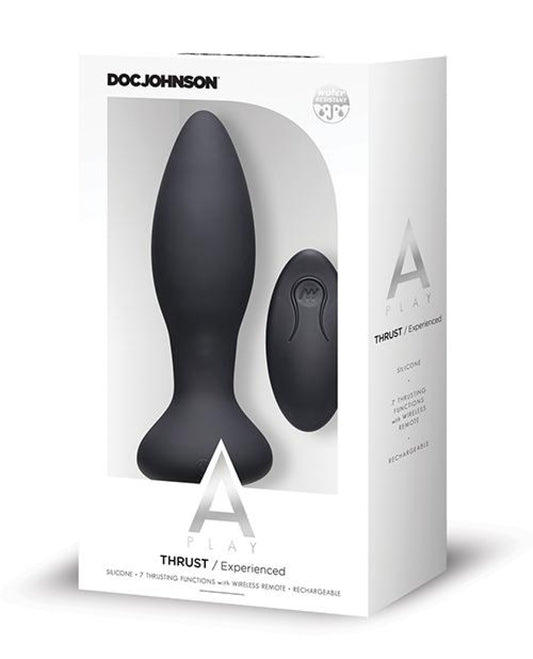 A Play Thrust Experienced Rechargeable Silicone Anal Plug W/remote Doc Johnson 1657