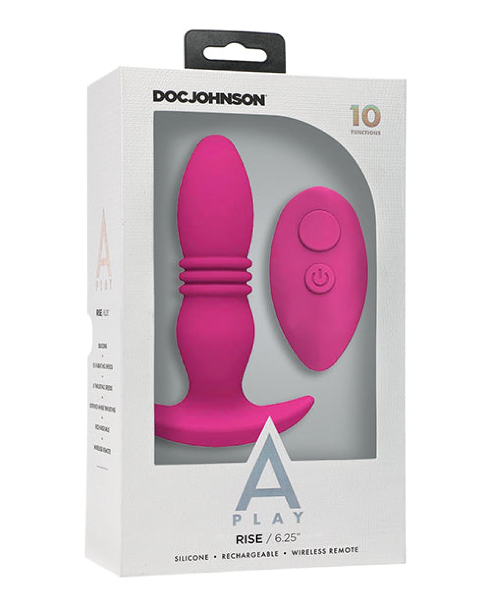 A Play Rise Rechargeable Silicone Anal Plug W/remote Doc Johnson
