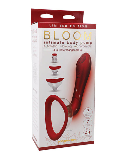 Bloom Intimate Body Automatic Vibrating Rechargeable Pump Limited Edition - Red Doc Johnson 1657