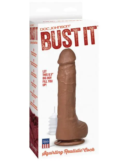 Bust It Squirting Realistic Cock Nut Butter Doc Johnson