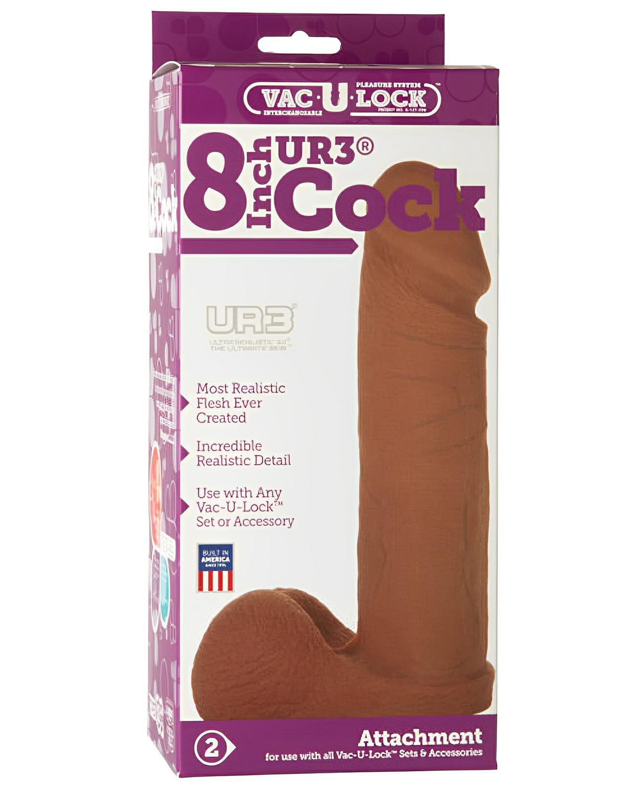 "Vac-u-lock 8"" Ultraskyn Cock Attch." Doc Johnson