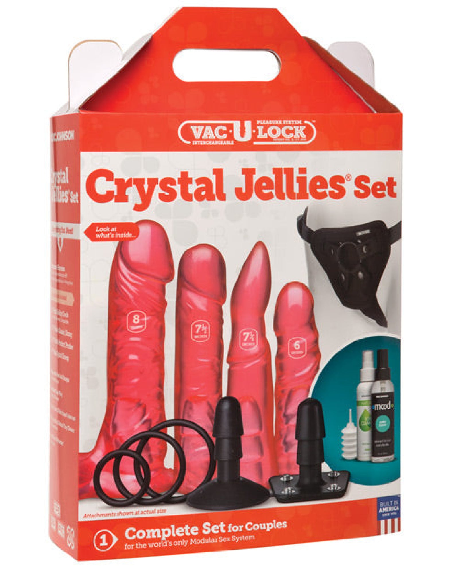 Vac-u-lock Crystal Jellies Set - Pink Doc Johnson
