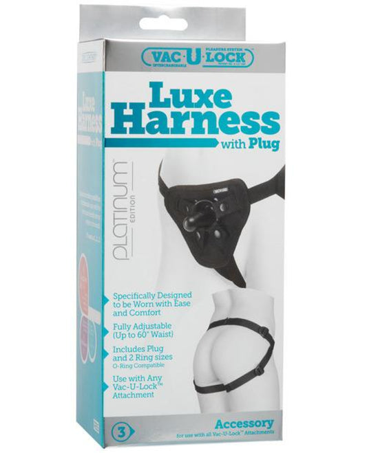 Vac-u-lock Platinum Edition Accessories Luxe Harness - Black Doc Johnson 500